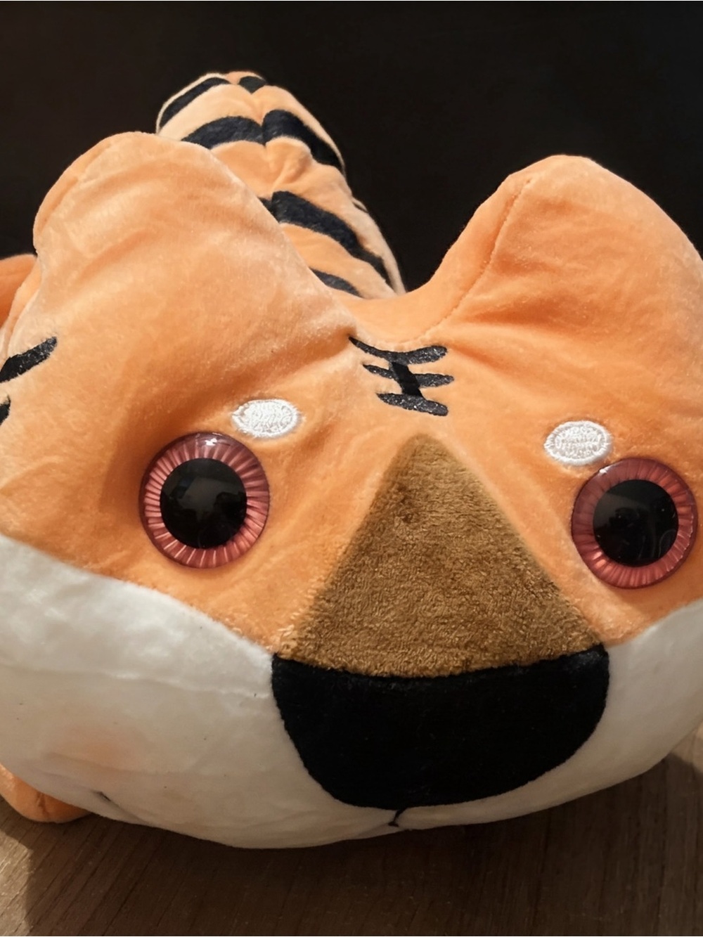 Orange Tiger Plush Pillow for Kids - Soft Stuffed Animal